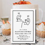 Funny Meme Humor Simple Black White 50th Birthday  Invitation<br><div class="desc">Funny Meme Humor Simple Black White 50th Birthday This Funny simple design features a Meme about turning fifty. Personalize the invite with your details and if you want to further re-arrange the style and placement of the text, please press the "Click to customize further" button. For more products in the...</div>