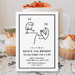 Funny Meme Humor Simple Black White 75th Birthday  Invitation<br><div class="desc">Funny Meme Humor Simple Black White 75th Birthday Add a touch of humor to your 75th Birthday celebration with our 'Funny Meme Humor Simple Black White' themed invitation! Dive into a fun-filled event inspired by popular memes in a sleek black and white design. Customize your invite now and let the...</div>