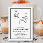 Funny Meme Humor Simple Black White 80th Birthday  Invitation<br><div class="desc">Funny Meme Humor Simple Black White 80th Birthday Add a touch of humor to your 80th Birthday celebration with our 'Funny Meme Humor Simple Black White' themed invitation! Dive into a fun-filled event inspired by popular memes in a sleek black and white design. Customize your invite now and let the...</div>