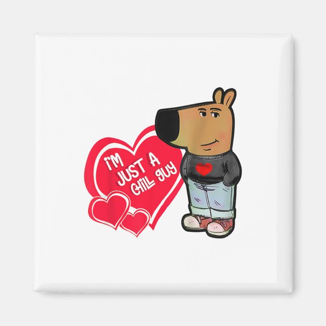 Funny Meme I'm Just A Chill Guy Valentine Couple M Magnet (Front)