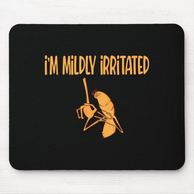 Funny Meme I'm Mildly Irritated Marcus The Worm Sa Mouse Pad (Front)