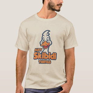 Funny Meme “Just Skibidi Things” Retro T-Shirt