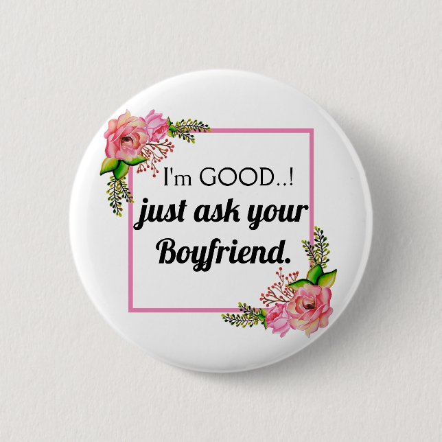 Funny Meme Naughty Girl Bad Humor Novelty Button (Front)
