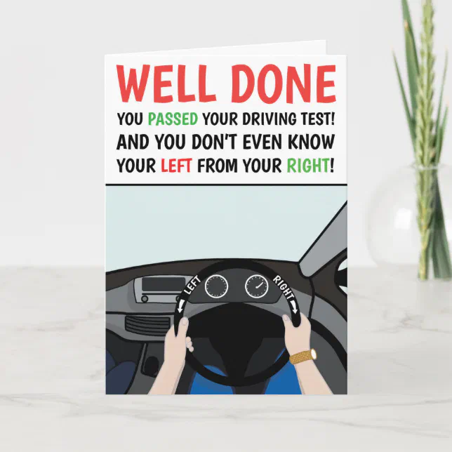 Funny Meme Passed Driving Test Congratulations Card Zazzle