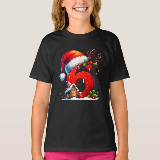 Funny Meme Saying 6 7 Six Seven Christmas T-Shirt (Front)
