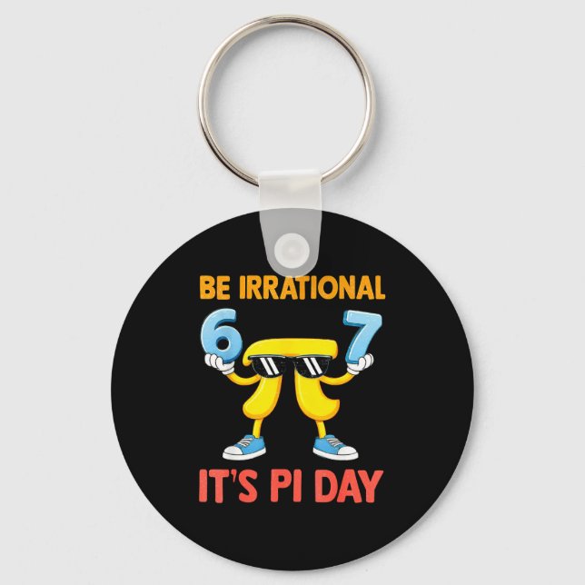 Funny meme six seven 67 day math science be keychain (Front)