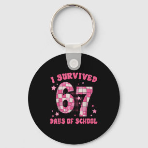 Funny Meme Six Seven Teacher I Survived 67 Days Of Keychain
