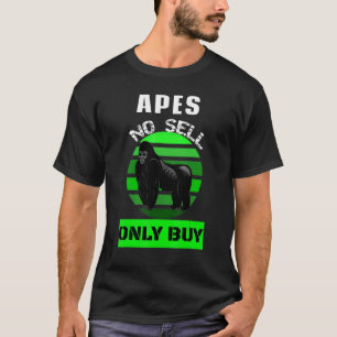 Funny Meme Stock Gamestonk Green Retro Sunset Larg T-Shirt
