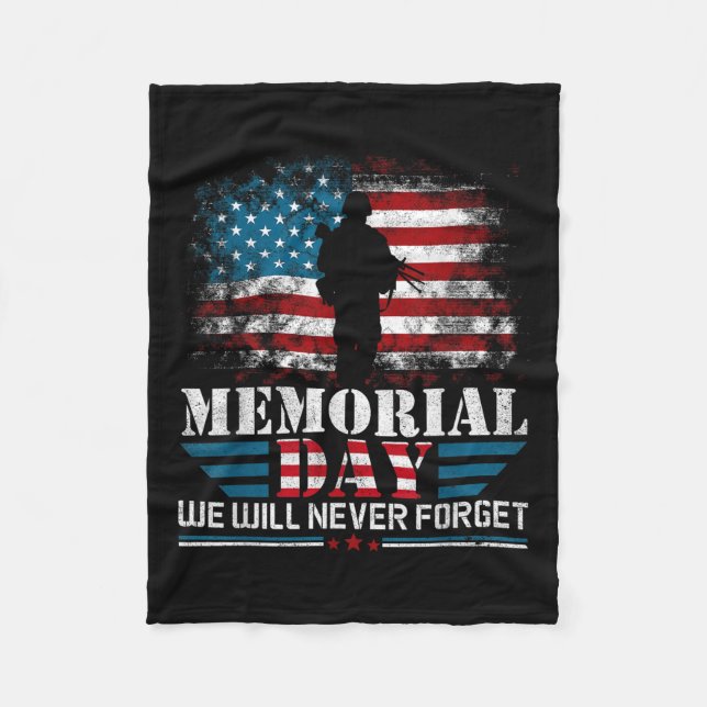 Funny Memorial Day  Fleece Blanket (Front)