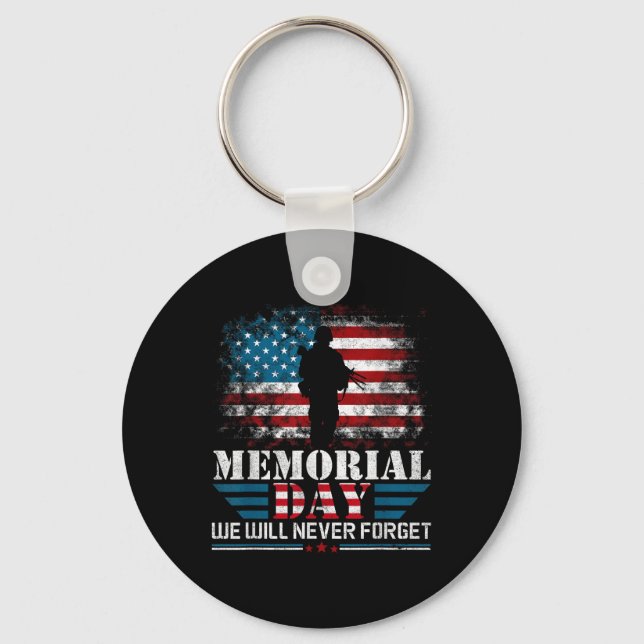 Funny Memorial Day  Keychain (Front)