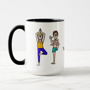 Funny Men in Yoga Positions Mug