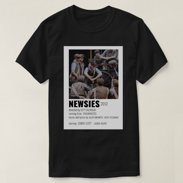 Funny Men Newsies Closing Broadway Musical Poster T-Shirt (Design Front)