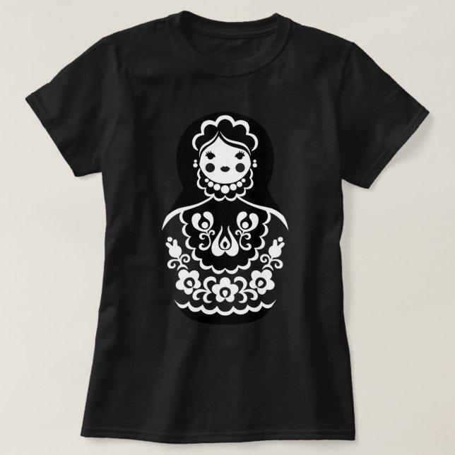 Funny Men Russian Matryoshka Doll Russian D T-Shirt (Design Front)