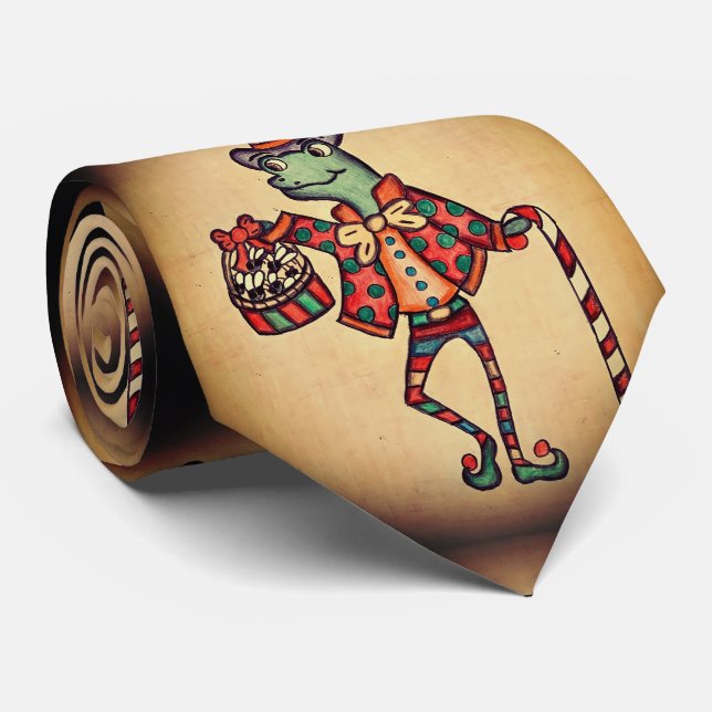 Funny Men’s Christmas Tie (Rolled)