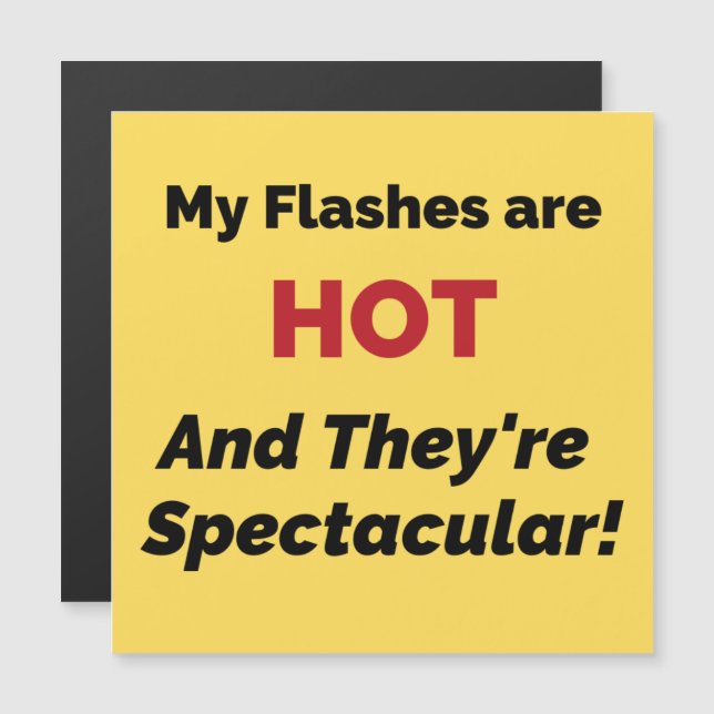 Funny Menopause Hot Flash Magnet Card (Front/Back)