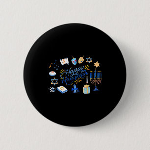 Funny Menorah Hanukkah 2025 Meowzel Chanukah Jewis Button