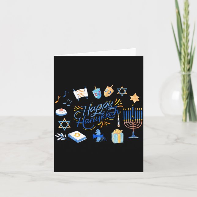 Funny Menorah Hanukkah 2025 Meowzel Chanukah Jewis Card (Front)