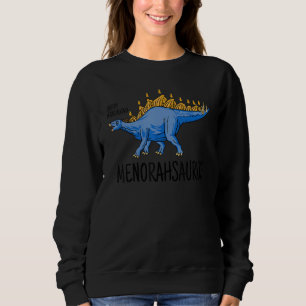 Funny Menorah Saurus Rex Hanukkah Dinosaur T Rex B Sweatshirt