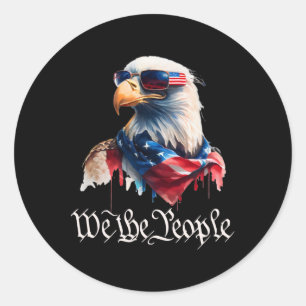 Funny Mens 4th Of July Shirt We The People Eagle Classic Round Sticker