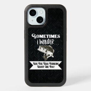Funny Men's Bass Fishing Diamond Plate Quote iPhone 15 Case