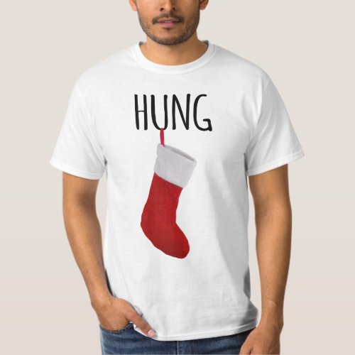 Funny Mens Christmas Stocking Hung T_Shirt