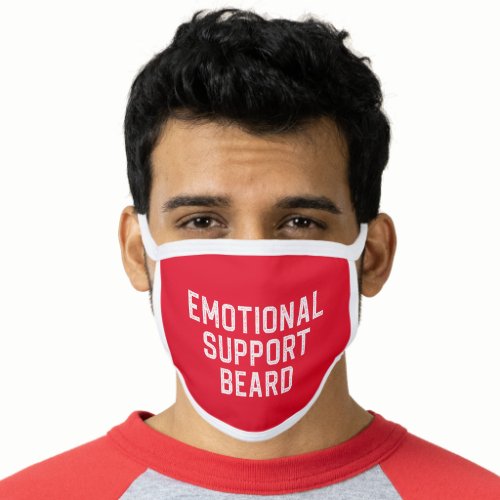 Funny Mens Emotional Support Beard Joke Gift Face Mask