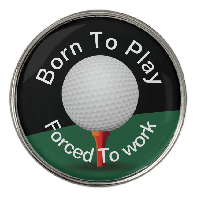 Funny Men's Executive Golf Ball Markers (Front)