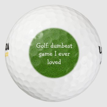 Funny Men's Golf Balls by idesigncafe at Zazzle