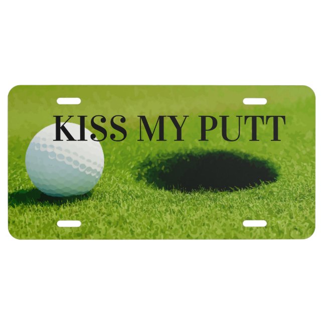 Funny Men's Golf Novelty Car License Plates (Front)