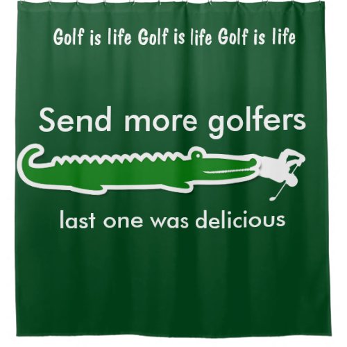 Funny Mens Golf Shower Curtains