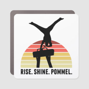 Funny Mens Gymnastics Eat Sleep Pommel Horse Car Magnet
