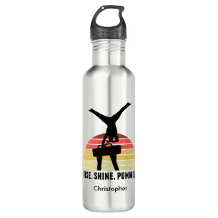 Funny Mens Gymnastics Eat Sleep Pommel Horse Stainless Steel Water Bottle