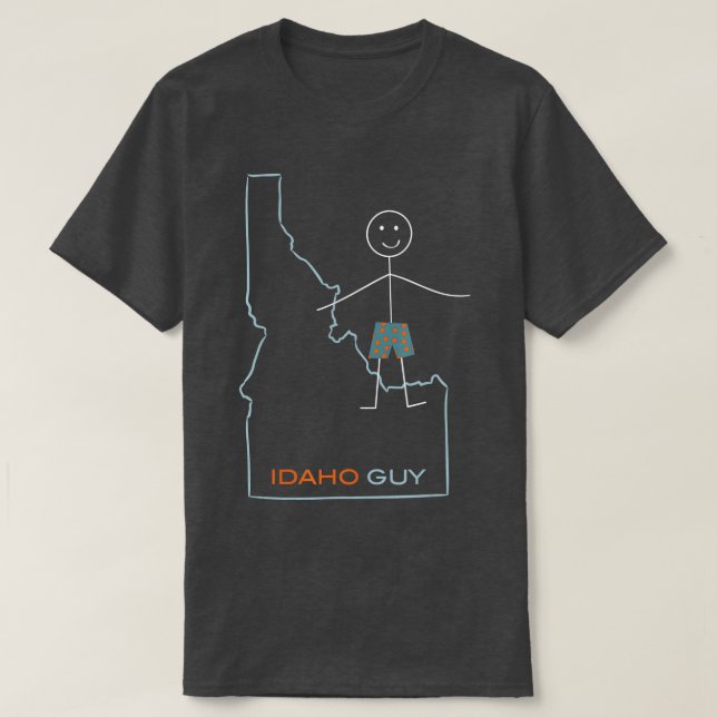 Funny Mens Idaho Design ID Boys Idaho Souvenir  T-Shirt (Design Front)