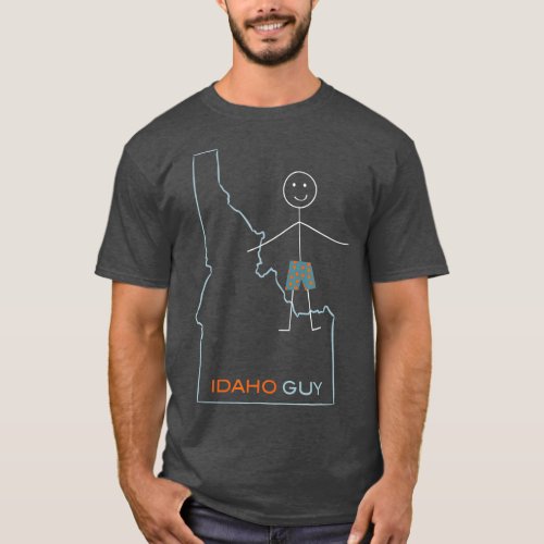 Funny Mens Idaho Design ID Boys Idaho Souvenir  T_Shirt