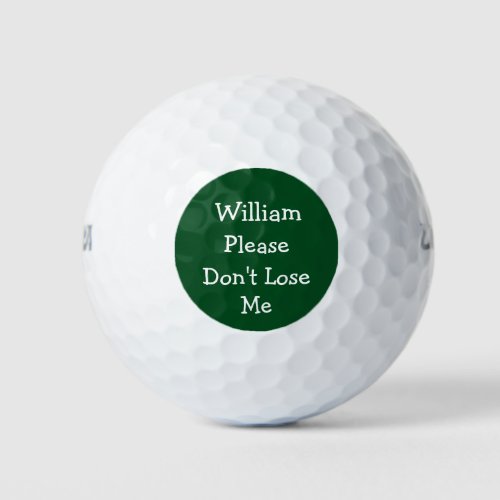 Funny Mens Novelty Lost Golf Balls