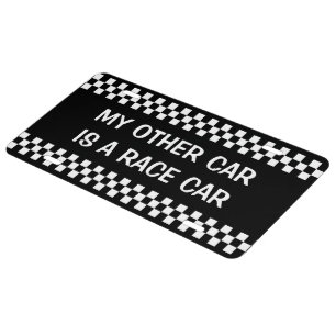 Funny Men's Race Car Theme Car Tags License Plate