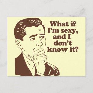 Funny Mens Retro Style Humor Postcard