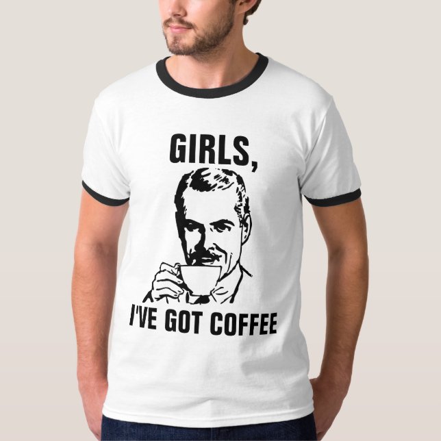 FUNNY MEN'S VINTAGE COFFEE T-Shirts (Front)