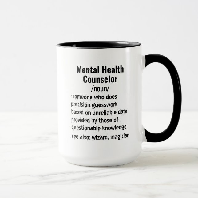 Funny Mental Health Counselor Definition gifts  Mug (Right)