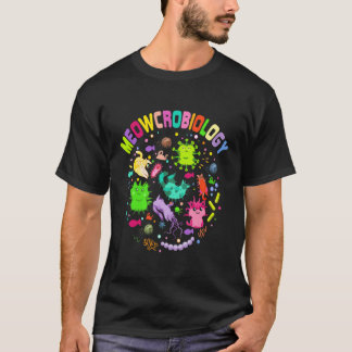 Funny Meow Microbiology Bacterium Science Biologis T-Shirt