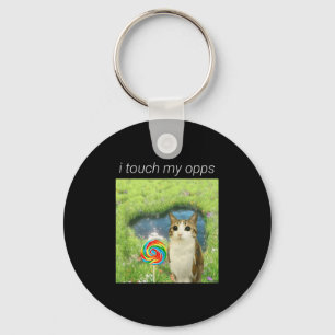 Funny Meowl Meme, Cat Owl Meme Brainrot Gen Alpha  Keychain