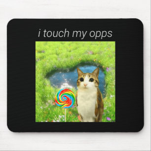 Funny Meowl Meme, Cat Owl Meme Brainrot Gen Alpha Mouse Pad