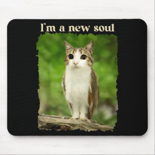 Funny Meowl Meme, Cat Owl Meme Brainrot Gen Alpha  Mouse Pad