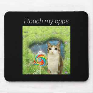 Funny Meowl Meme, Cat Owl Meme Brainrot Gen Alpha Mouse Pad