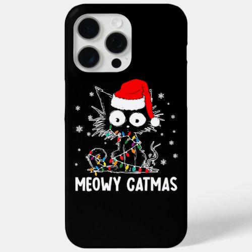Funny Meowy Catmas Cat Christmas Shirts for Boys g iPhone 15 Pro Max Case
