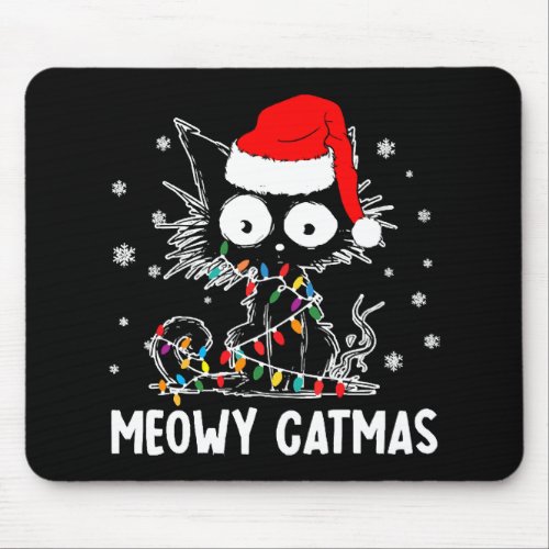 Funny Meowy Catmas Cat Christmas Shirts for Boys g Mouse Pad