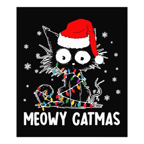 Funny Meowy Catmas Cat Christmas Shirts for Boys g Photo Print