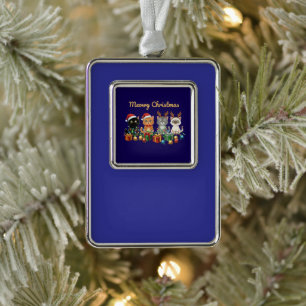 Funny Meowy Christmas Cute Cats Holiday Kittens Ornament