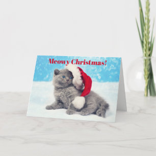Funny Meowy Christmas Kitten Card 2