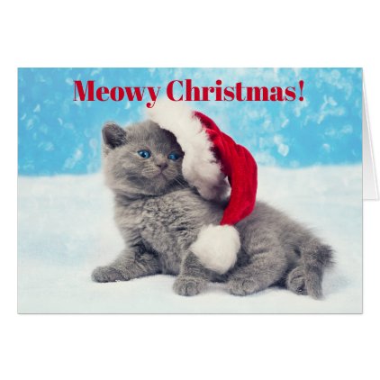 Funny Meowy Christmas Kitten Card 2